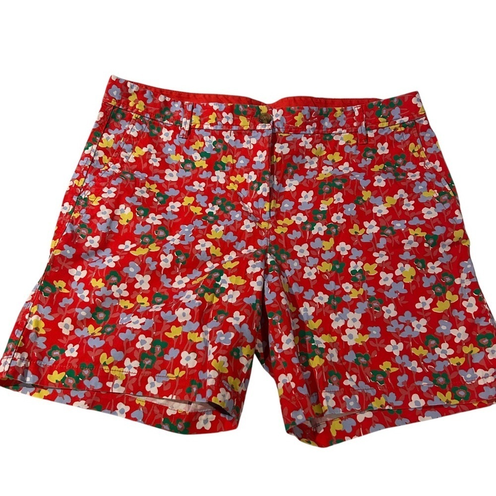 Talbots 7" FLORAL GIRLFRIEND CHINO SHORT